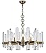Elegant Lighting 1530D30BB/RC Lincoln - Ten Light Adjustable Chandelier, Burnished Brass Finish