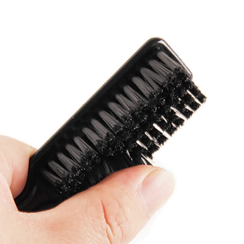 Miniatura 5 de VERONNI Kit de espesante de barba negra con aplicador de punta de microhorquilla y cepillo de cerdas, relleno de bigote y cejas de larga duración