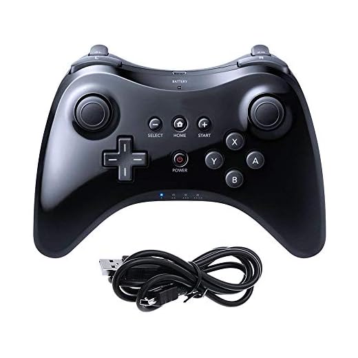 CooleedTEK Black Classic Wireless Pro Controller Game Controller Gamepad Joypad Remote for Nintendo Wii U