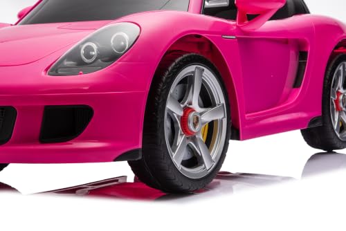 Image of Best Ride On Cars Porsche Carrera GT Kids Electric Car Pink 12V