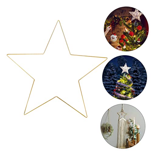 Estrella de marco de alambre PRETYZOOM de oro para decoración 7