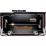 Cruiser Accessories 19656 Hunting License Plate Frame, Matte Black/Orange w/fastener cap