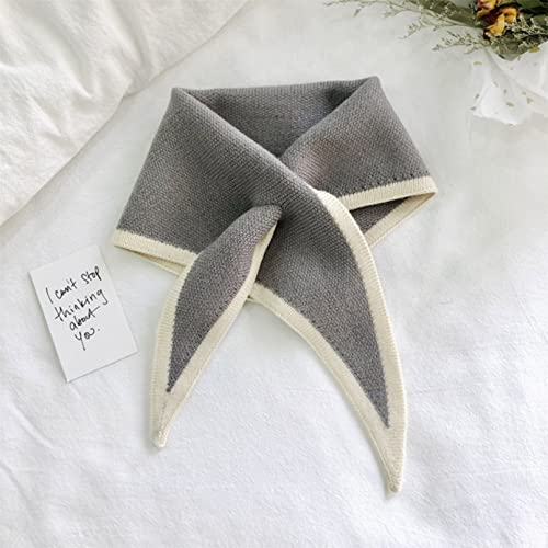 Sweet Mini Triangle Scarf Warm Scarf Triangle Neck Scarves Knit Scarf Neckerchief Winter Warm Coller for Women2