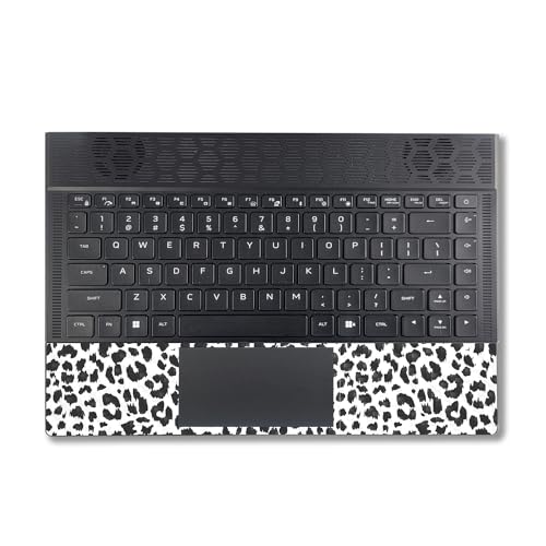 Image of MightySkins Carbon Fiber Skin Compatible with Alienware X14 R2 (2023) Full Wrap Kit - Snow Leopard Print | Protective, Durable Textured Carbon Fiber Finish | Easy to Apply | Made in The USA