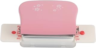 Mini Encadernadoras Manuais, Máquina de Encadernação de Livros Cinch de 6 Furos, Perfuração de 5 Folhas, para A4 30 Furos B5 26 Furos A5 20 Furos Flipchart Páginas Internas (Rosa)