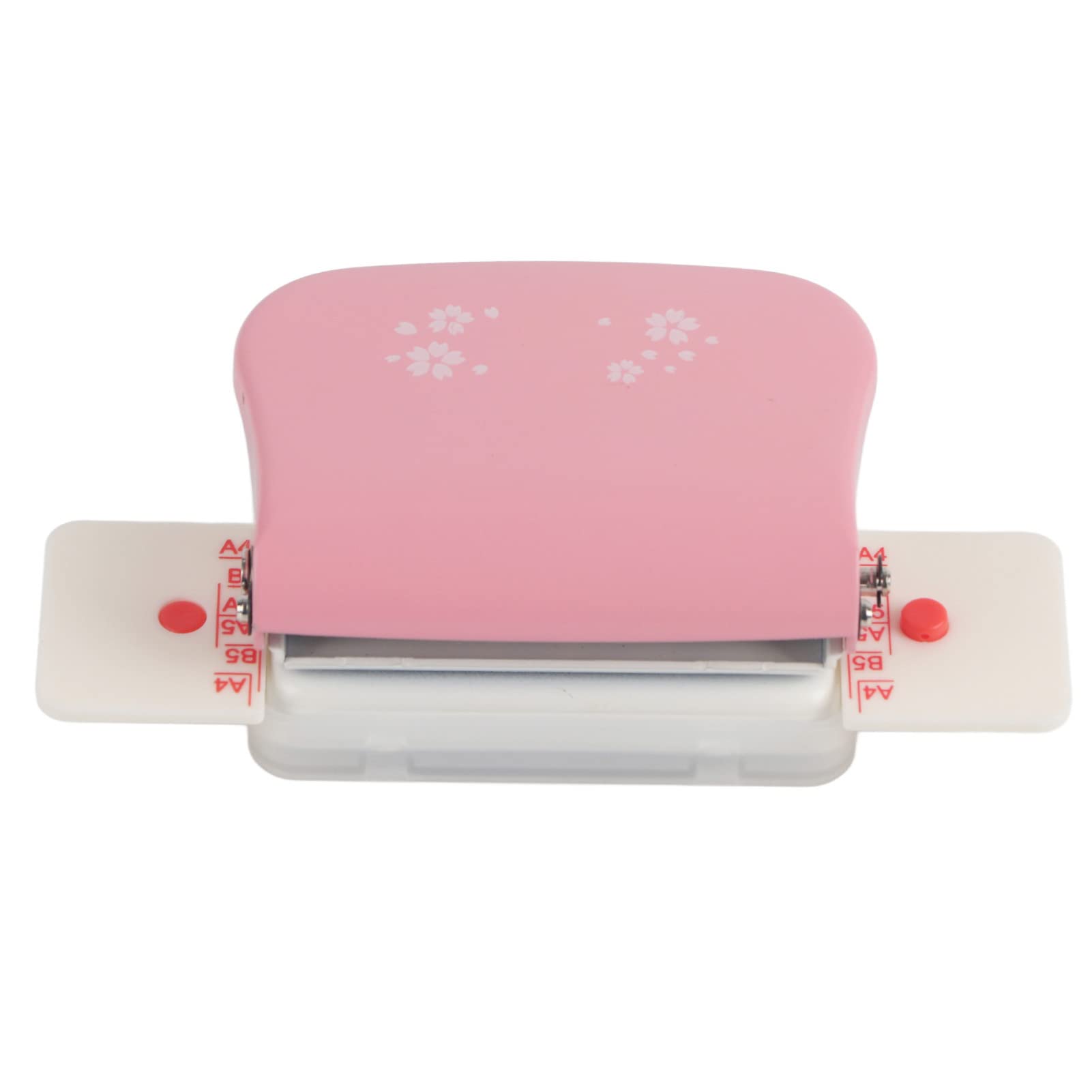 Perfurador 6 Furos Manual - Rosa | A4 A5 B5 Papel Cartão