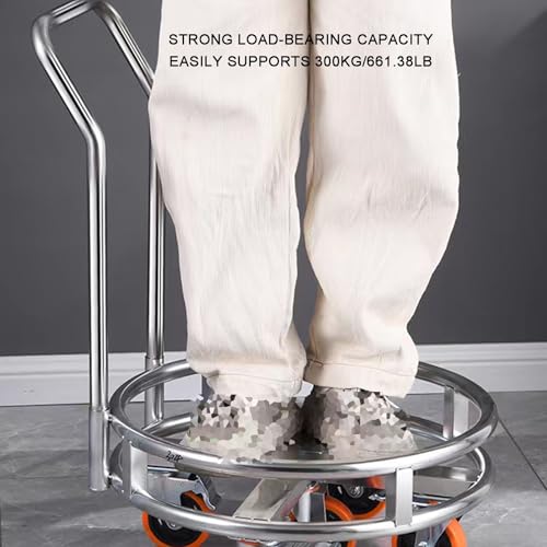 Heavy-Du Chariot à roulettes pour casseroles et tonneaux – Capacité de charge de 300 kg – Chariot Sto parfait pour déplacer et nizer les seaux de cuisine et d'entrepôt