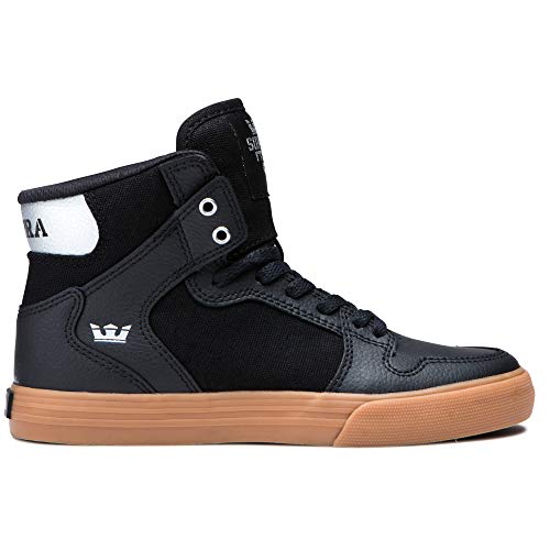 Supra Kids Vaider, Baskets Hautes Mixte Enfant Noir (Black/Silver-gum-m 82) 29 EU