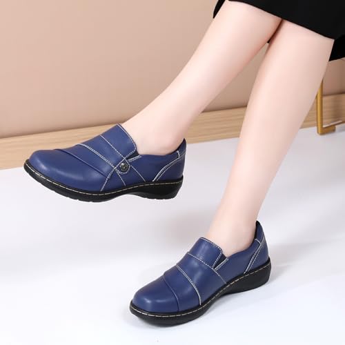 Image of QAE Loafers for Women Orthopedic Shoes Comfortable Slip-Ons Work Flats Womens Business Casual Dress Penny Loafers