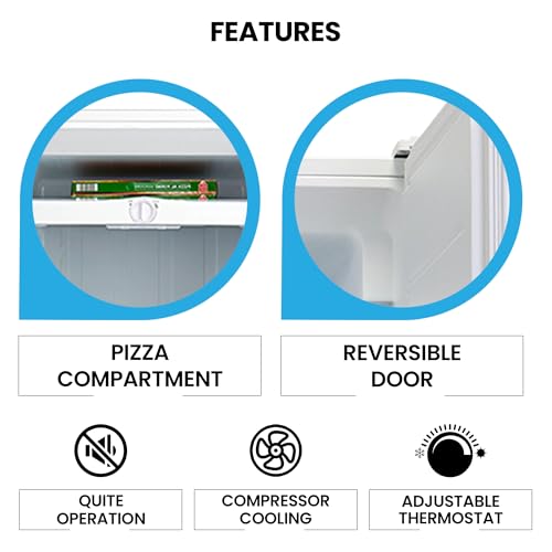 Koolatron Upright freezer - 4 x fixed grid shelves, Garage Ready, Meat Storage, Manual Defrost, Space Saving, Congelador For Home, Apartment, Basement, Dorm, Room, 7.0 Cubic Feet Capacity White - Thumbnail 5