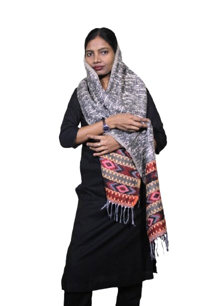 Multicolored Woolen Unisex Muffler, Winter Neck Warmer-image-33