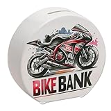 Erlebe den Nervenkitzel der Rennstrecke mit unserer Rennmotorrad Spardose! Diese schicke Spardose ist in sportlichem Schwarz und Rot gehalten und verspricht Adrenalinkicks pur. Perfekt für alle Speed-Junkies und Rennsport-Fans, die sparen wollen, ohne auf Stil zu verzichten.