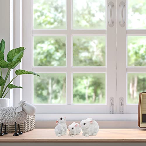 Gogogmee 3 peças de estatuetas decorações de jantar enchimentos de páscoa micro adorável estátua de