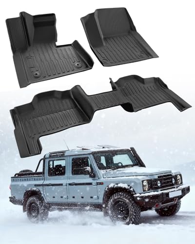 All Weather Protection Floor Mats for Ineos Grenadier 2024 2025, Non-Slip Heavy Duty TPE Front &...