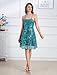 Short Prom Sequin Dresses for Teens Skater Dress for Women Girls School Dance HOCO Dress Mini Short Homecoming Dresses Summer Sparkly Spaghetti Straps Mini Dresses Dance Backless Peacock Blue XS