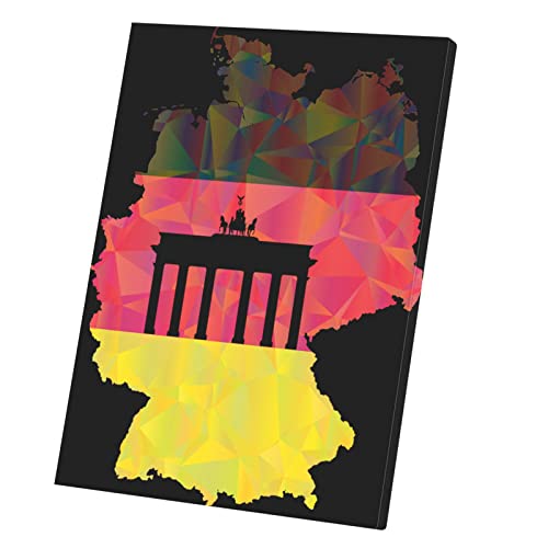 Tableau drapeau Allemagne football 60x82 cm en toile imprimée
