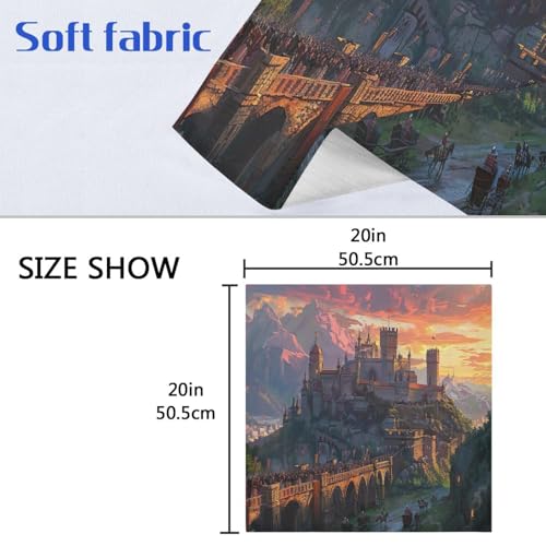 Servilletas de Tela Satinadas Castle Set x6 miniatura 7