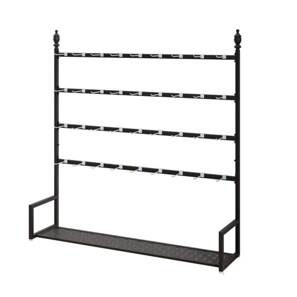 JYBNBBE Multifunctional Floor Standing Display Rack, Adjustable Shelving for Socks, Underwear and Scarves,Black-150x35x155cm