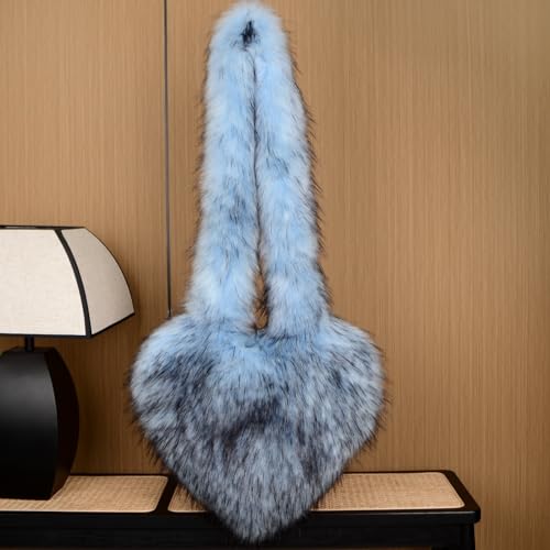 Women's Fashion Faux Fur Soft Shoulder Bag Purse Plush Fluffy Handbag Crossbody Bag2