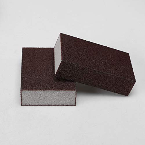 Image of uxcell 8pcs Scouring Pads Non-Scratch Scouring Sponge Scrub Pads 4 inch x 2.8 inch For Scouring Kitchens, Dishwashing, Brown