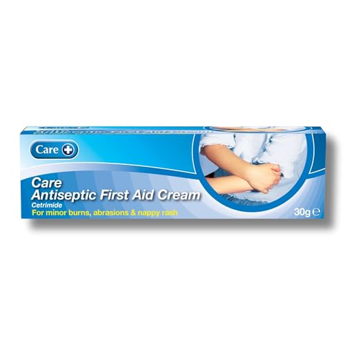 Care Antiseptic First Aid Cream, for Minor Burns, Abrasions and Nappy Rash, Suitable for All, Contains Cetrimide 0.5%, 30g Cream