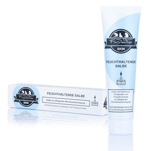 FürDeinTier Skin feuchthaltend | 100 ml Wundschutz- und Wundsalbe für Hunde, Katzen und Pferde geeignet | mit Propolis-Extrakt, Sheabutter, Panthenol