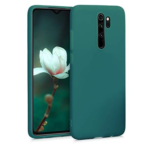 kwmobile Carcasa para Xiaomi Redmi Note 8 Pro - Funda para móvil en TPU Silicona - Protector Trasero en petróleo Mate