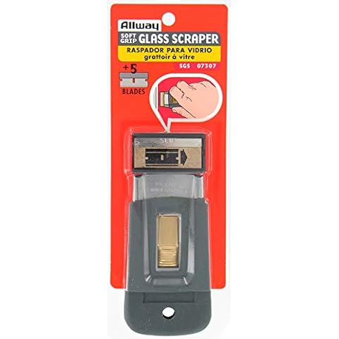 Allway Tools SGS Soft Grip Safety Glass Scraper with 5 Blades Cover