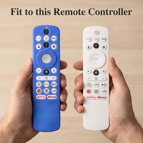 Image of SHOPOFLUX Silicone TV Remote Cover Compatible with Haier Smart TV Protective Case with Lanyard (Blue)