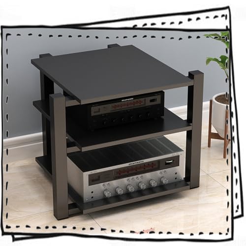 Rack para amplificadores Hi-Fi y estanterías de audio y vídeo de tres alturas