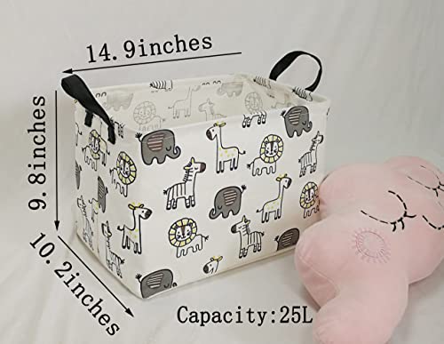 Image of MAIZMZ Baby Gift Storage Basket Collapsible Nursery hamper Organizer Bin Waterproof Toy Box for Organizing Home /Dorm /Kitchen /Pet /Office /Closet /Shelf /Room decor