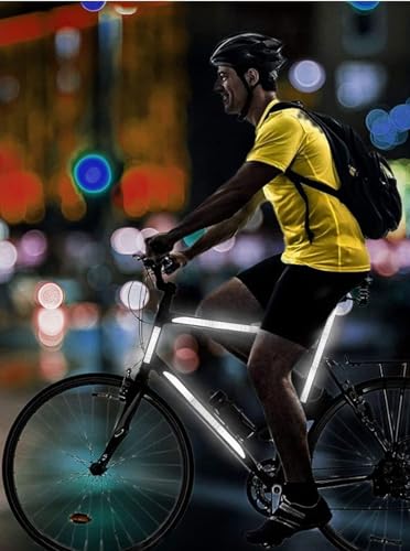 Image of WALLMATE Dual Shade Reflective Radium Strip for Car & Bike Waterproof Self Adhesive, Safety Sticker, Night Glow Tape for Helmet, Scooter & Cycle Decoration (Sea-Green Silver, 0.5 In x 45 Mtr (1771 in)