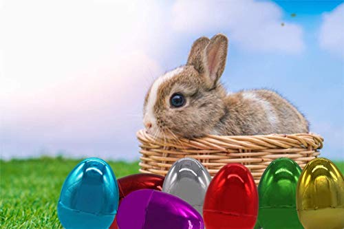 JOINBO 36PCS 3.15\" Large Shiny Golden Metallic Easter Egg for Filling Specific Gifts, Suitable for Easter Basket Filling, Easter Hunting, Classroom Prizes and Party Gifts
