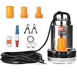 BACOENG Bombas de Agua Sumergibles DC 24V Bomba de Agua Solar con 3 Conectores para Bombeo Achique Limpiar Sucias Piscinas Estanques