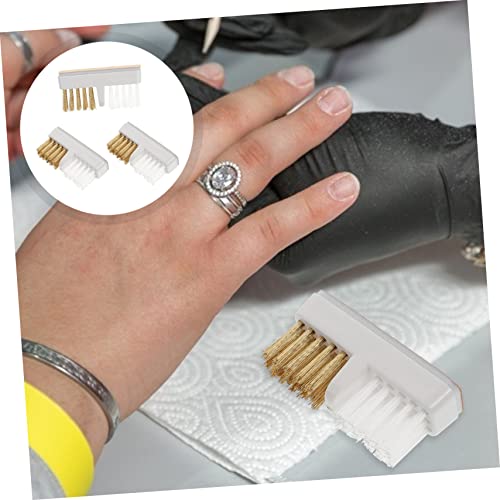 FRCOLOR 3 Pçs Escova De Limpeza De Unhas Pincel De Limpeza Escova De Limpeza De Broca De Elétrica Fe