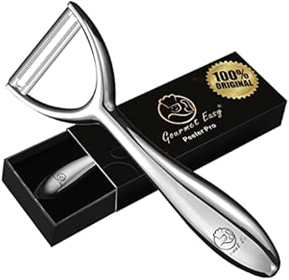 Premium Vegetable Peeler Stainless Steel - Ultra Sharp Blade - Potato Peeler - Vegetable Peelers for Kitchen - Ergonomic Non-Slip Handle Fruit Peeler - Cucumber & Carrot Peeler -5 Years of Warranty