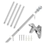 EINEY 旗ポール のぼりポール スタンド付き 日本国旗対応 フラッグポール 祝日掲揚 固定用 ホルダー付き 旗立て台 国旗 日の丸 社旗 安全旗 掲揚