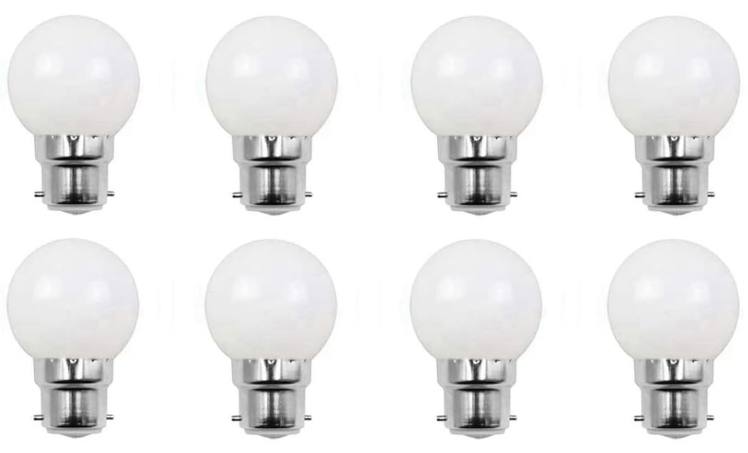 Aiwerttes B22 Bayonet Golf Light LED Colour Light Bulb 2W,Energy-Saving Equivalent to 20W Incandescent Light Bulb,Suitable for Terrace Party,8 Packs(Cold White)