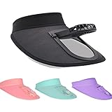 FYANER Sun Visors Hat with Fan for Women - Fan Visor Hat - Three Gear Mediation and Large Area Sun Protection Black