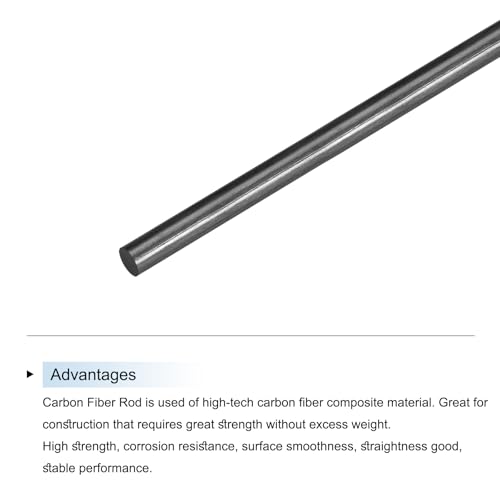 QUARKZMAN Kohlefaserstange, 3mm x 100mm für RC Flugzeug DIY Werkzeug Flügelrohr Quadcopter Arm, Packung mit 15