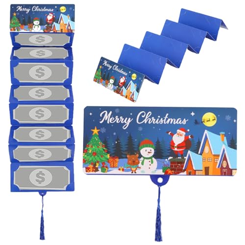 Tarjetas De Navidad - Portatarjetas de Navidad | Tarjetero | Tarjetas Para Especies | Tarjetas Plegables Festivas Con Pompón Para Adolescentes, Mujeres, Papás, Niños, Mamás, Hombres, Hijas, Fiesta