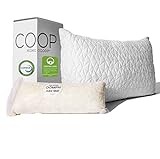 Coop Home Goods - Premium Adjustable Loft Pillow - Cross-Cut Memory Foam Fill - Lulltra Washable Cover from Bamboo Derived Rayon - CertiPUR-US/GREENGUARD Gold Certified - Queen