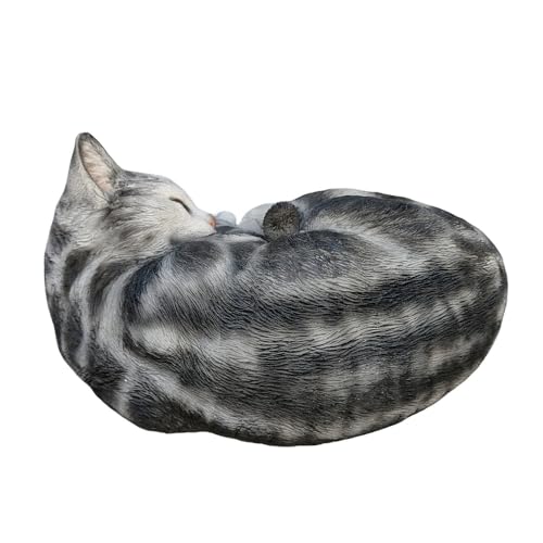 Figura Decorativa Gato Durmiente Tabby Dreams de Resina miniatura 4