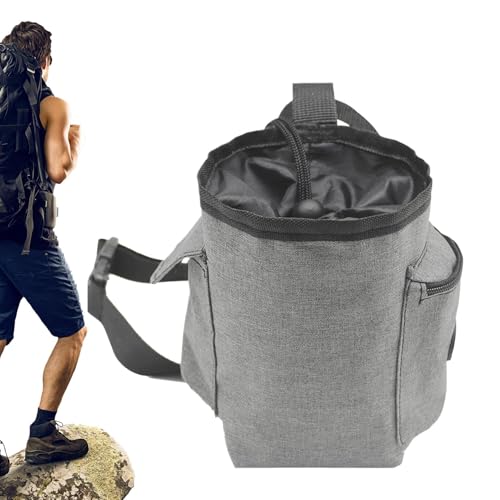 Bolsa de tiza para escalada, portátil, organizador de almacenamiento de tiza para escalada con bolsillo con cremallera y cinturón ajustable para levantamiento de pesas, gimnasia
