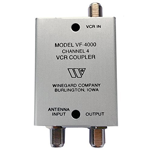 Channel 4 Signal Filter VHF TV Antenna Aerial Off-Air, Satellite Receiver Distribution VCR Coupler, Deep Fringe 75 Ohm Cable, AC/DC Passive Output