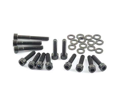 Tech-Parts-Koeln Satz Vario Schrauben Deckel für Yamaha Aerox Mbk Nitro Minarellimotor Set Schwarz