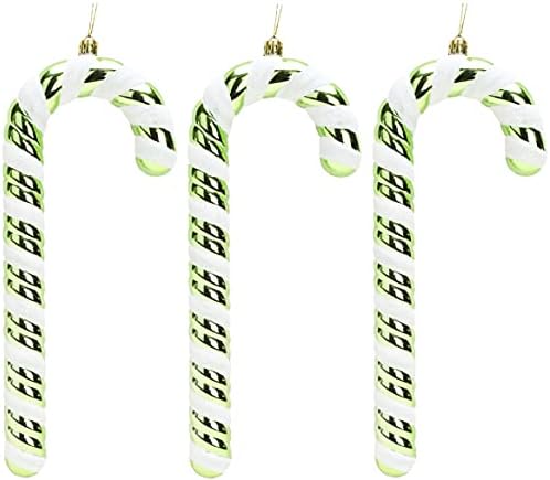 Christmas Concepts® Pack of 3250mm Extra Large Candy Cane Baubles  Shiny & Glitter Decorated  Christmas Decorations (Black)