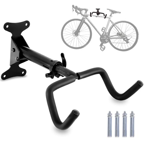 auvstar Support Mural pour Vélos,Crochet de Vélo Réglable,Support de Vélo Mural Pliable et Rembourré pour le Stockage des Vélos Dans le Garage à Domicile con vélos, Voitures de Course, VTT