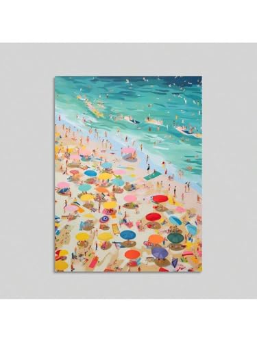 Affiche de paysage de plage d'été TONGYINLI tableau sur toile 20x30 cm pour décoration de salon