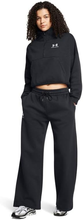 Under Armour Womens UA Icon Fleece Oversized Half Zip Sweatshirt - Ultra Soft Warmth